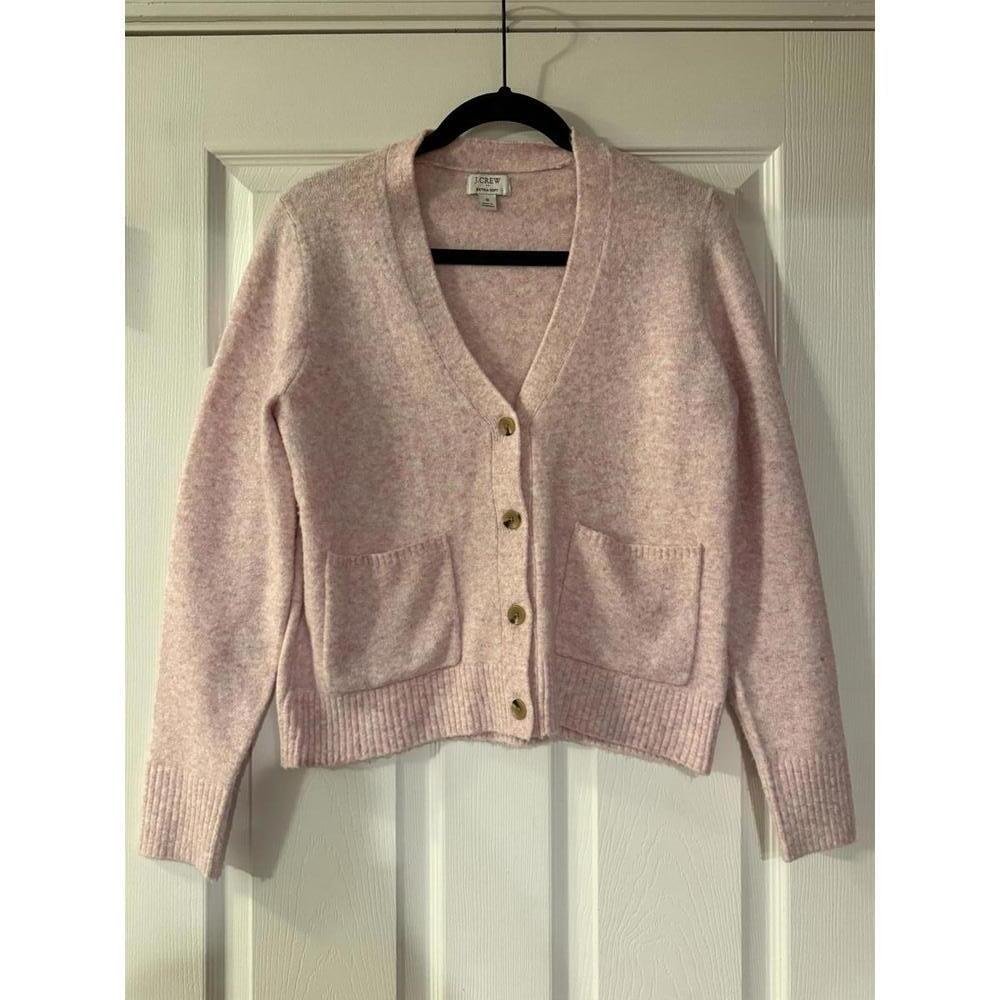 J.Crew Extra Soft Pink Cardigan Sweater Size Small